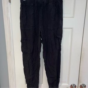 Black Cargo Joggers